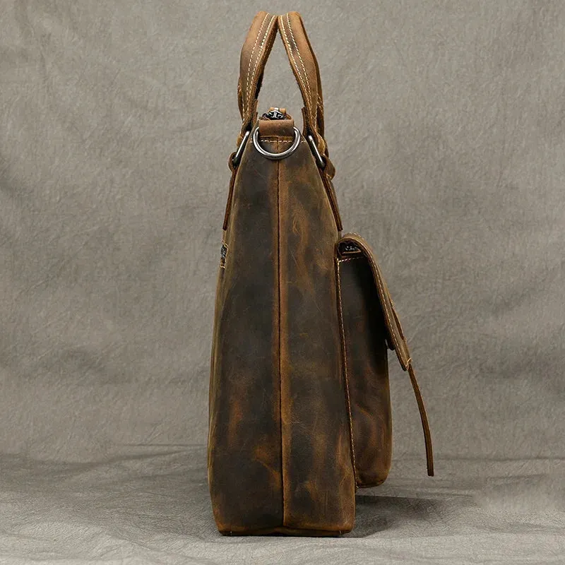 Leather Doctors Briefcase Handbag Shoulder Bag