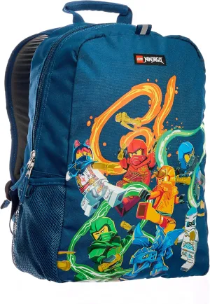 LEGO NINJAGO Panel Kids School Backpack Bookbag, for Travel, On-the-Go, Back to School, Boys and Girls, with Adjustable Padded Straps and Fun patterns, Stronger Together