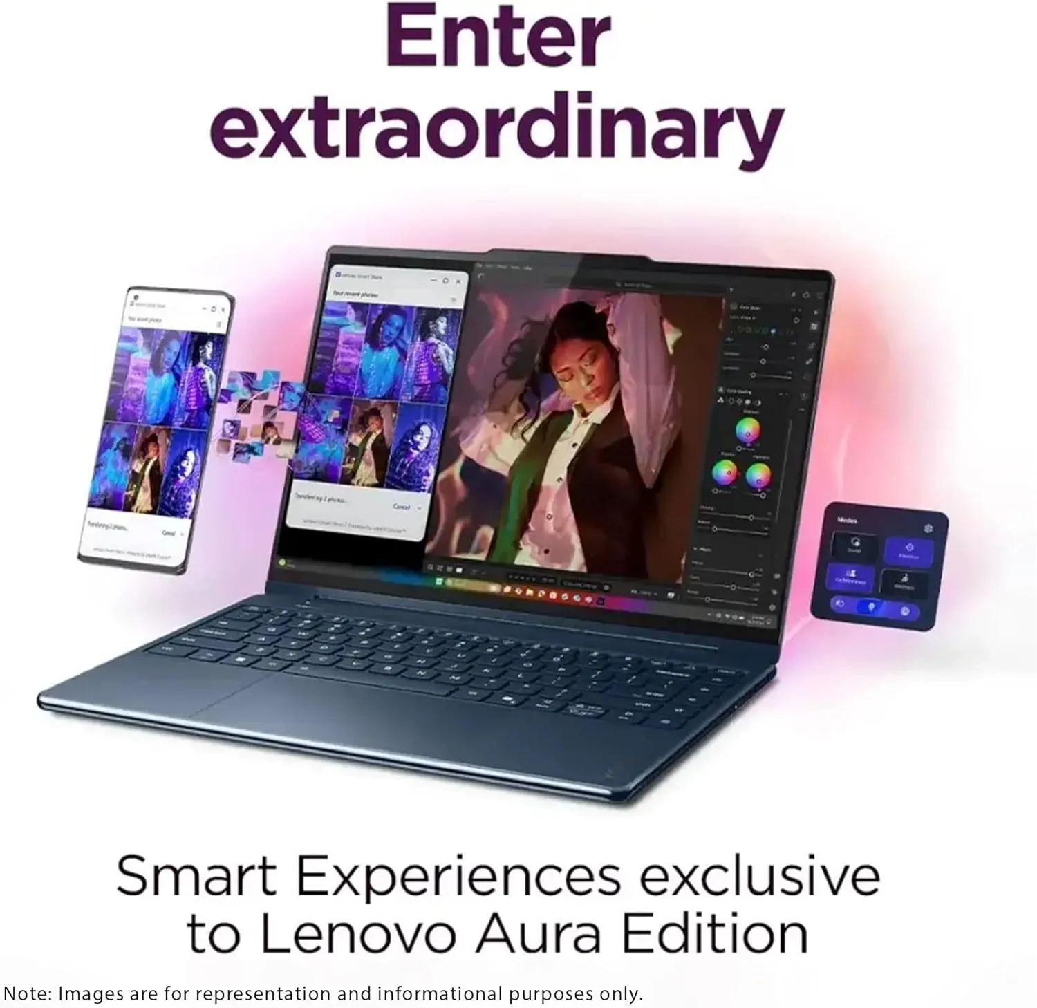 LENOVO Yoga 9i 2-in-1 Copilot  Laptop, Intel Ultra 7-258V, 32 GB LPDDR5x RAM, 2 TB PCIe SSD, 14" 3K (2880x1800) OLED Touchscreen Display, Intel Arc Graphics, Backlit Keyboard, W11 Home, Cosmic Blue