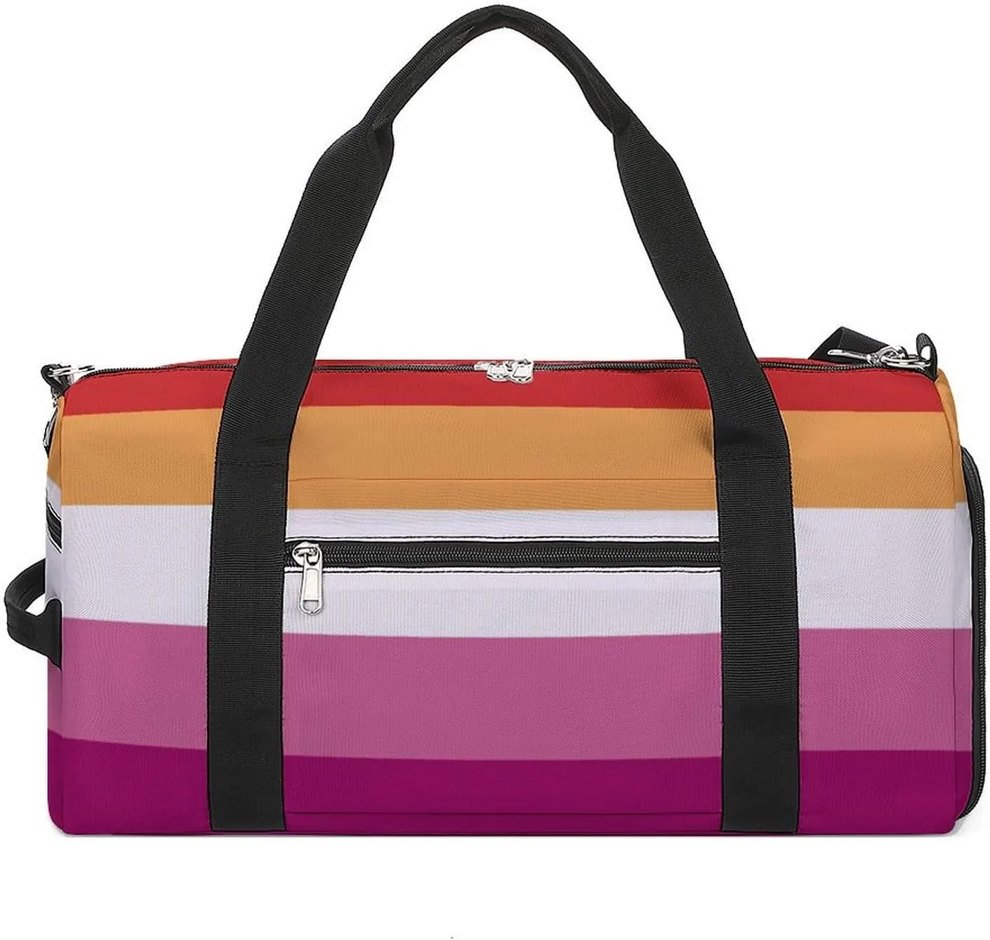 Lesbian Pride Flag Gym Bag-Workout Organizer with Water Resistant Compartments for Gym Lovers, style-31-4