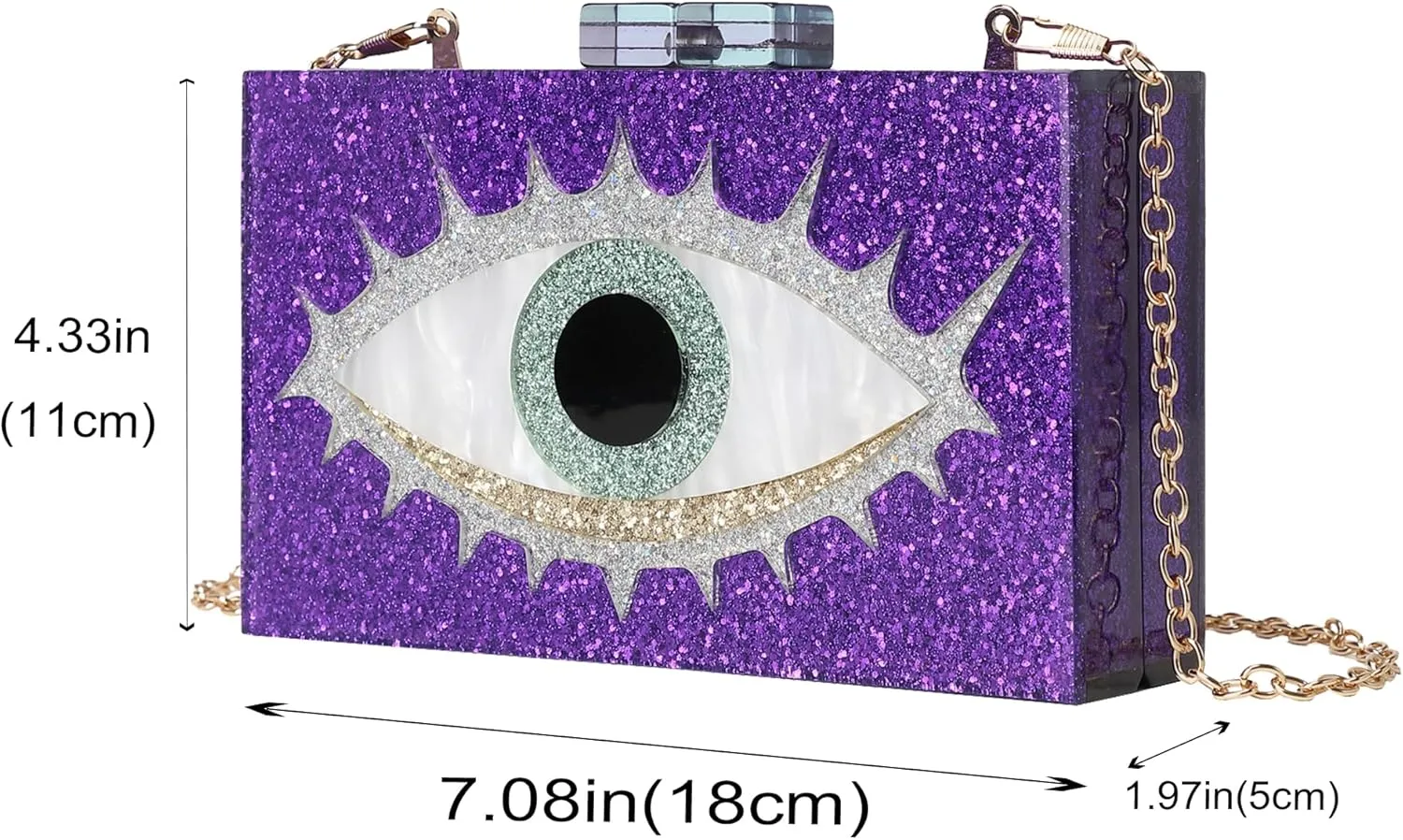 LETODE Acrylic Clutch Bags Purse Perspex Bag Handbags for Women