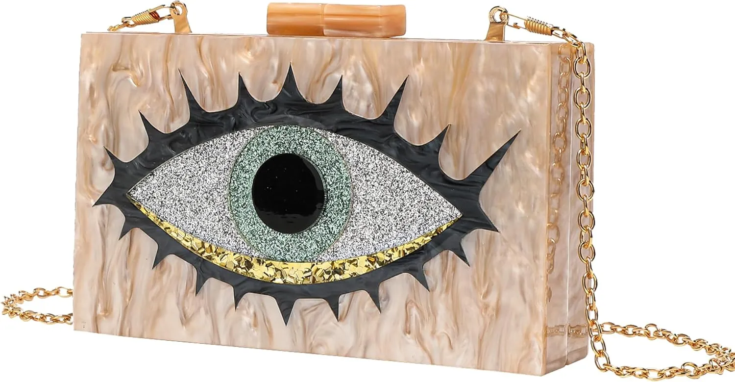 LETODE Acrylic Clutch Bags Purse Perspex Bag Handbags for Women
