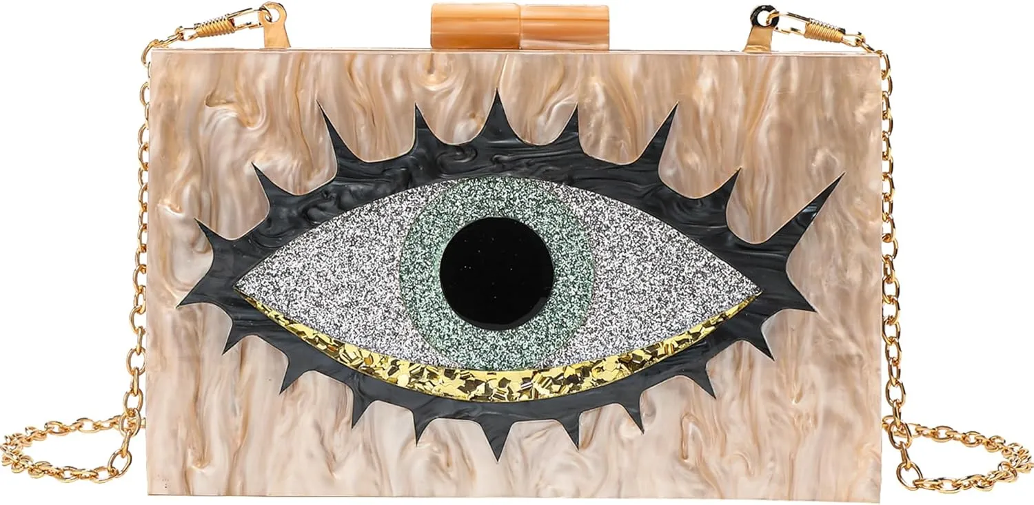 LETODE Acrylic Clutch Bags Purse Perspex Bag Handbags for Women