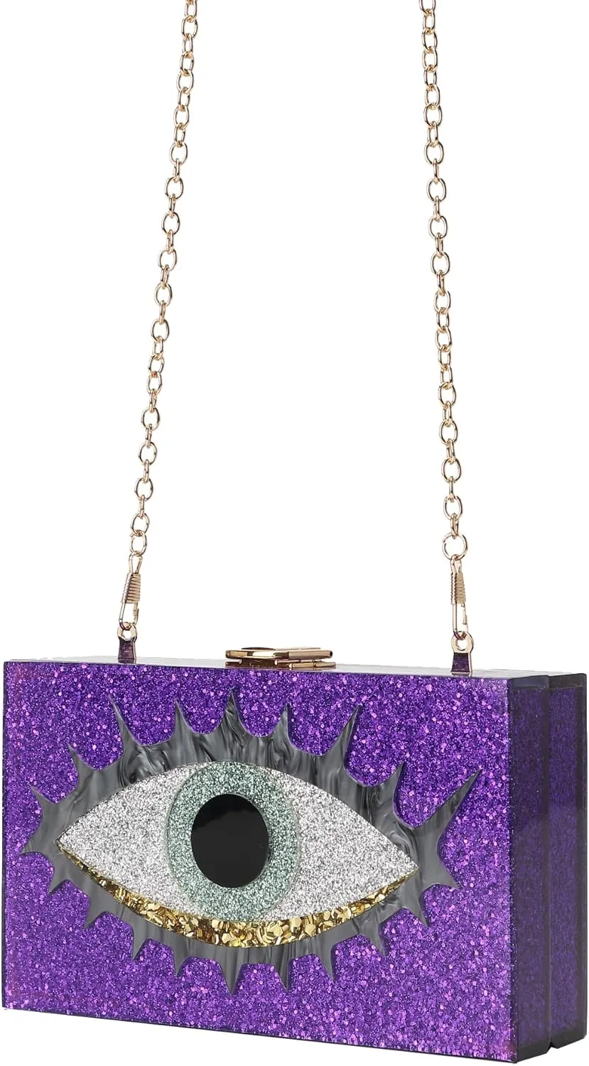 LETODE Acrylic Clutch Bags Purse Perspex Bag Handbags for Women