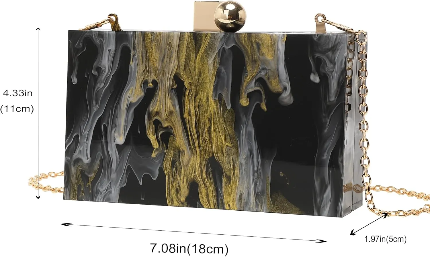LETODE Acrylic Clutch Purses for Women Evening Clutch Bag Purse Handbag Wedding Party Cocktail