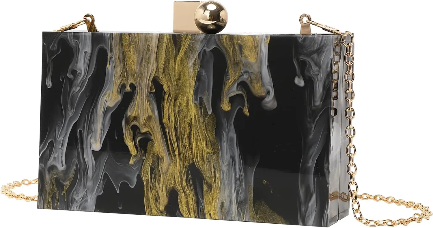 LETODE Acrylic Clutch Purses for Women Evening Clutch Bag Purse Handbag Wedding Party Cocktail