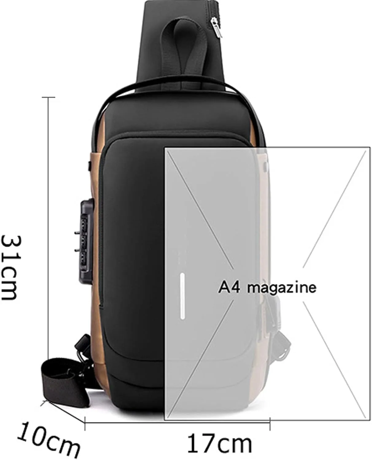 Leyweio Bag,New Carbon Fiber Streamline Anti-Theft Sling Bag, Waterproof Chest Bag for Travel Crossbody Work Gym Commutes