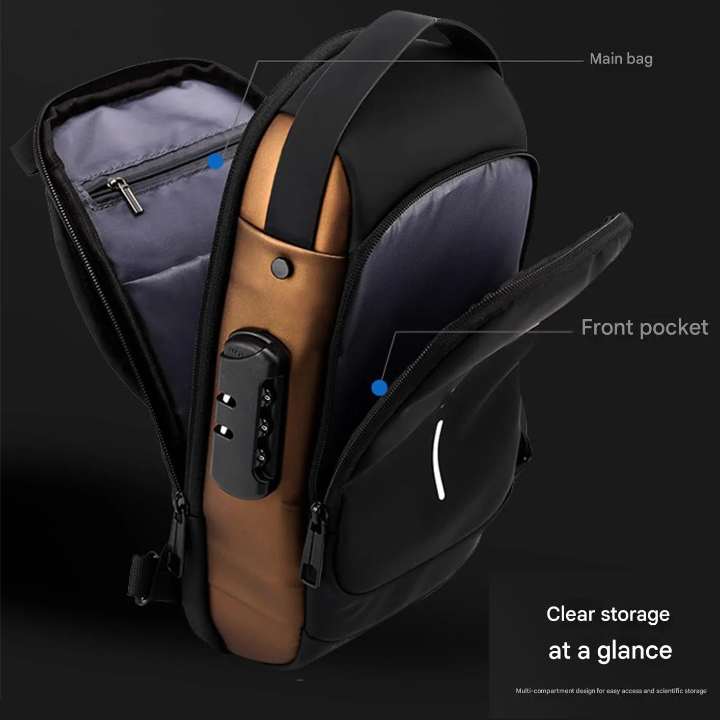 Leyweio Bag,New Carbon Fiber Streamline Anti-Theft Sling Bag, Waterproof Chest Bag for Travel Crossbody Work Gym Commutes
