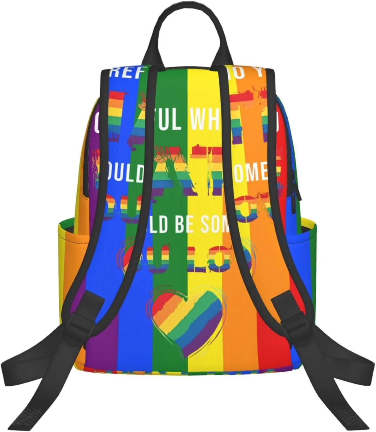 LGBT Pride Careful Who You Hate It Could Be Someone You Love Travel Laptop Backpack Casual Backpacks Double Shoulder Daypack Notebook Rucksack Work Bags Sports Bag for Hiking Camping Beach