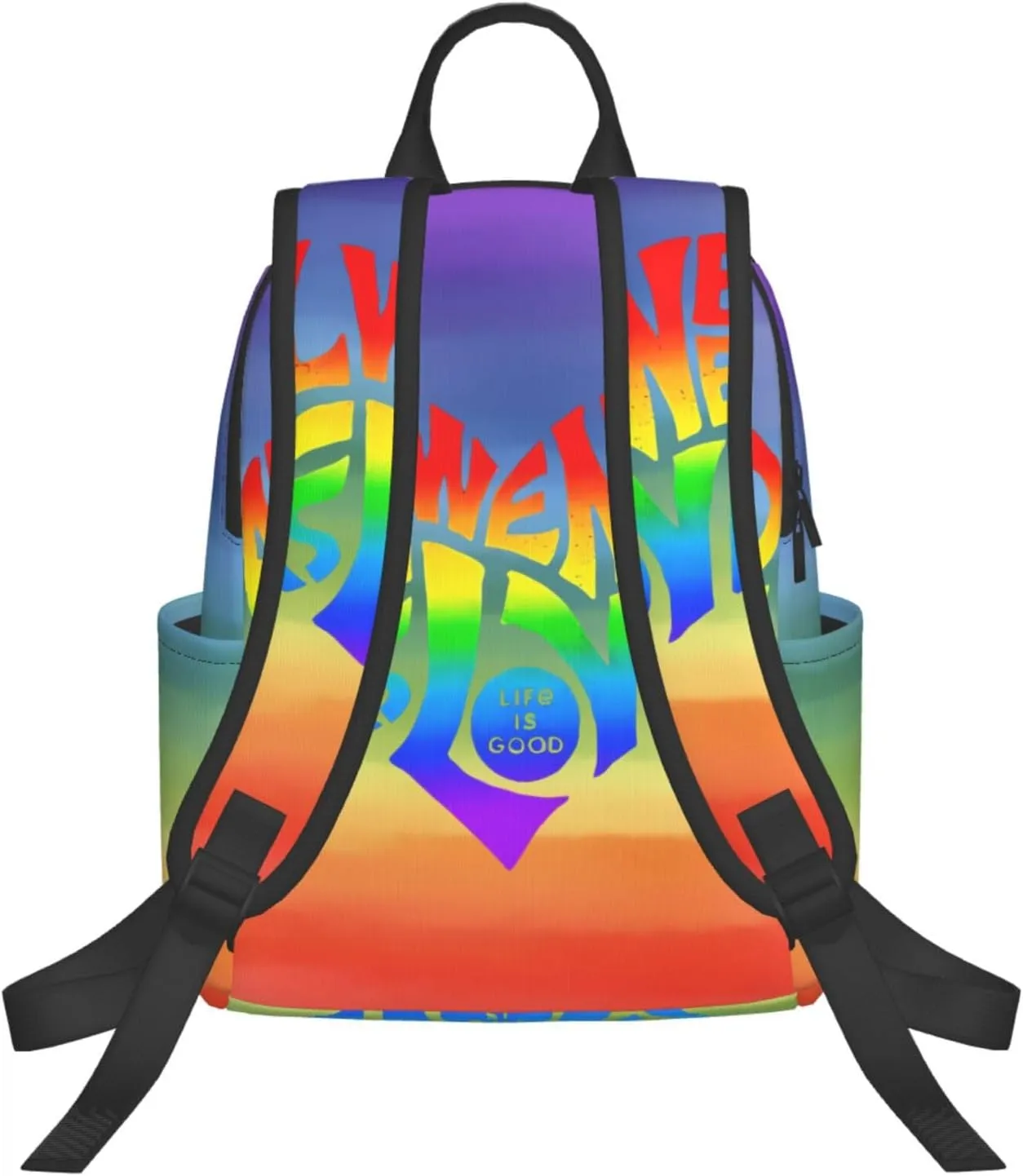 LGBT Rainbow All We Need Is Love Life is Soo Good Travel Laptop Backpack Casual Backpacks Double Shoulder Daypack Notebook Rucksack Work Bags Sports Bag for Gym Hiking Camping Beach