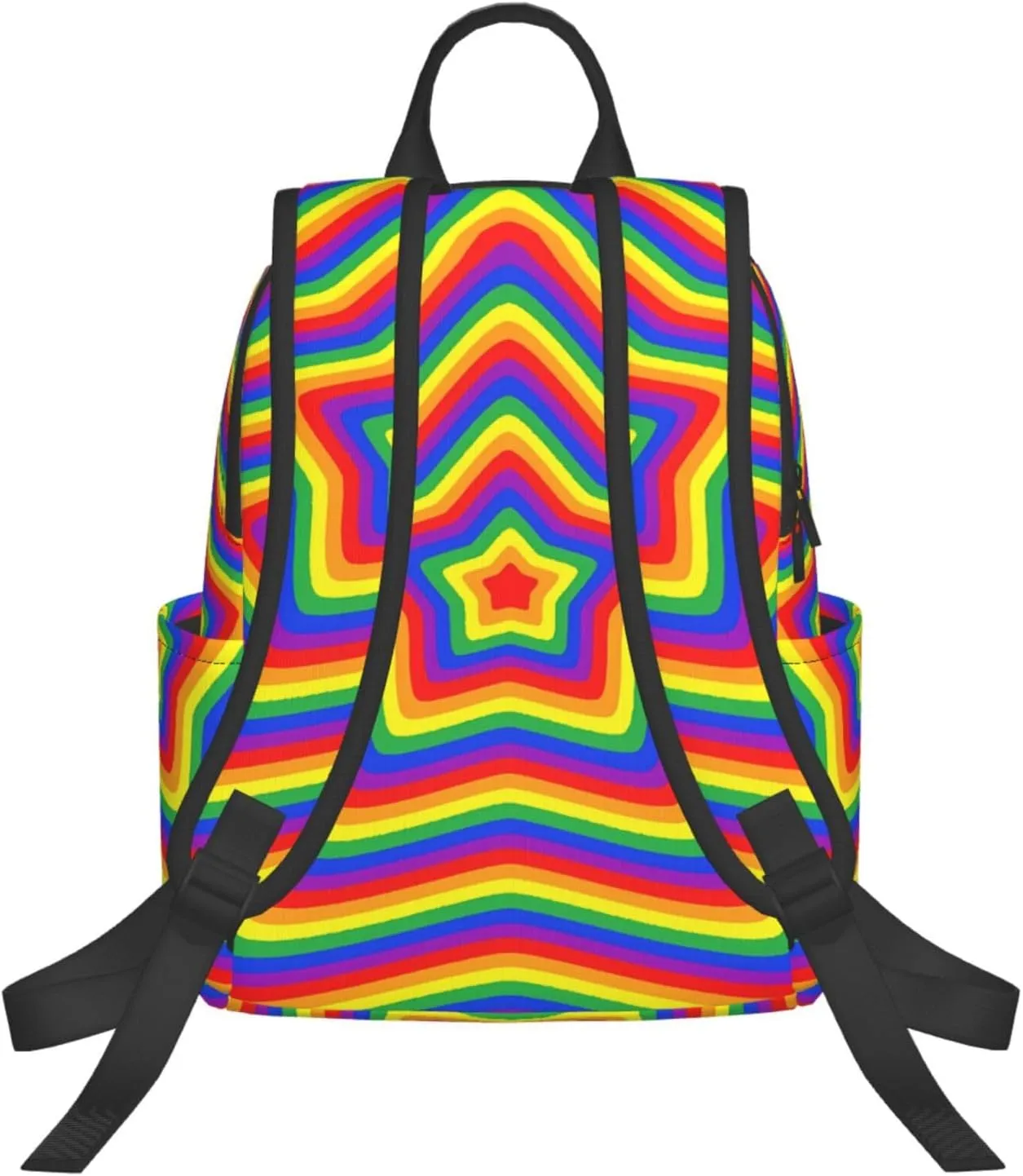 LGBT Rainbow Pride Gay Colorful Stars Travel Laptop Backpack Casual Backpacks Double Shoulder Daypack Notebook Rucksack Work Bags Sports Bag for Hiking Camping Beach