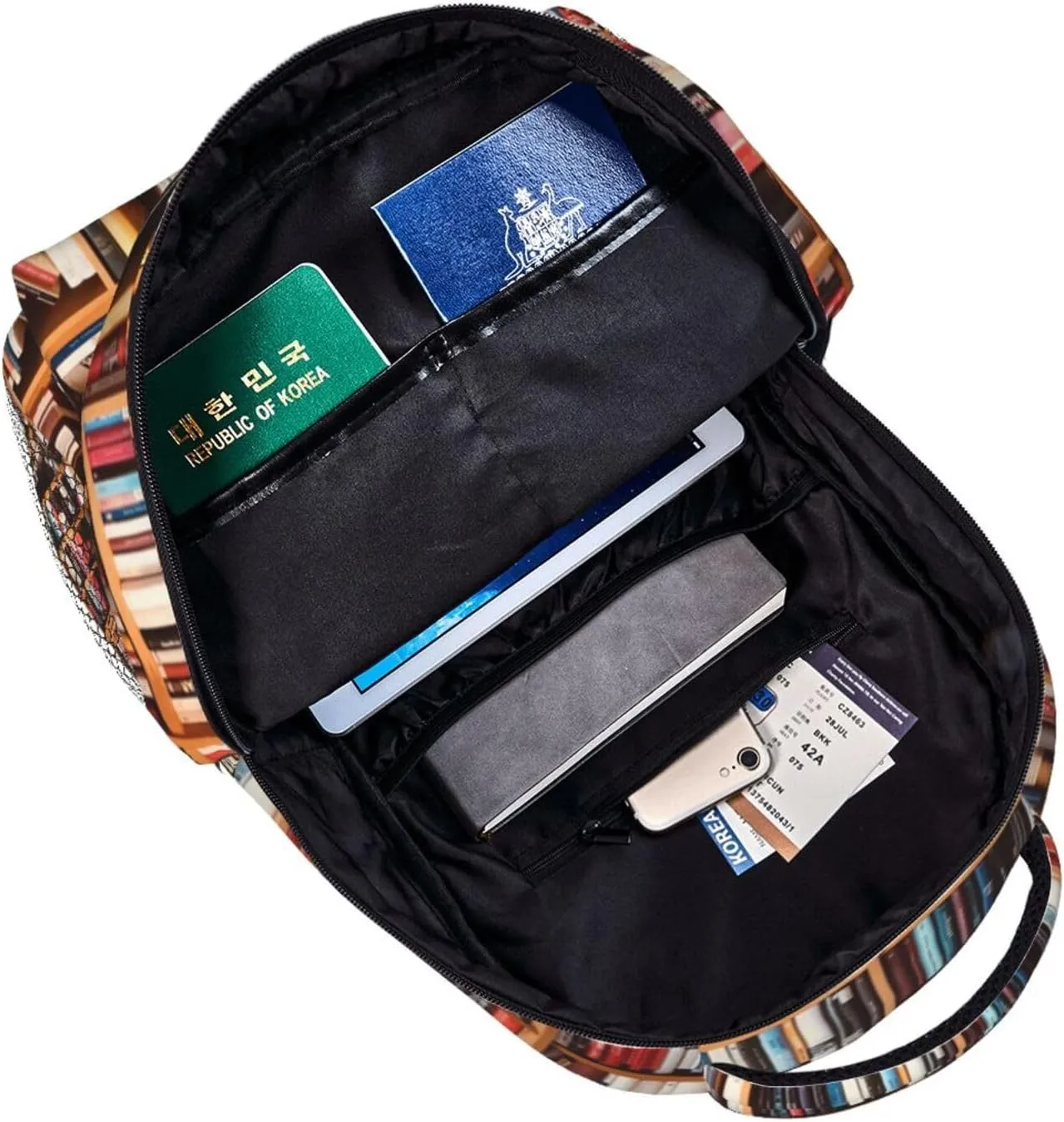 Library Book Backpack,Cute Bookbags Laptop Bag Shoulder Bags Travel Hiking Camping Daypack for Men Women