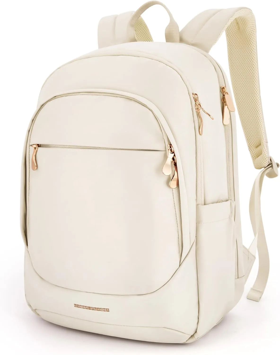 LIGHT FLIGHT Travel Laptop Backpack Women, 17.3 Inch Laptop Backpack with USB Charging Hole, Water Resistant College Bookbag, Black Computer Backpacks for Work,Beige