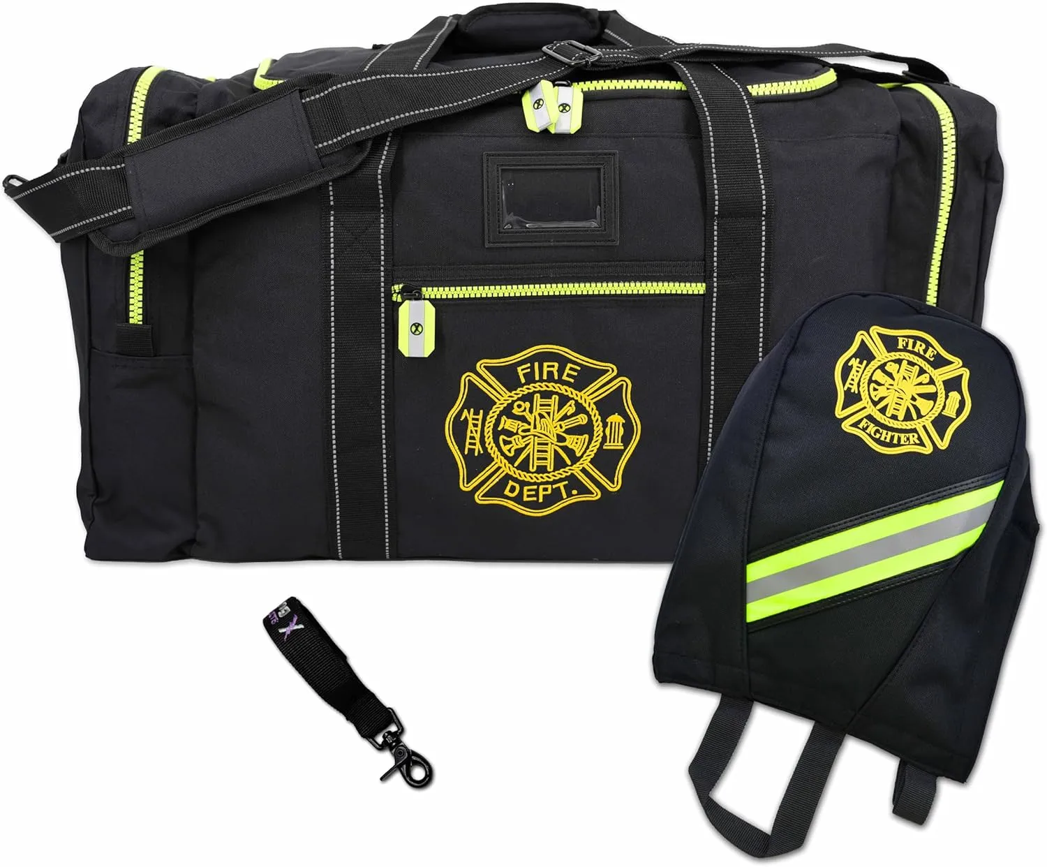 Lightning X Firefighter Turnout Gear Package - Gear Bag, SCBA Mask Bag, Fire Glove Strap, Shoulder Strap