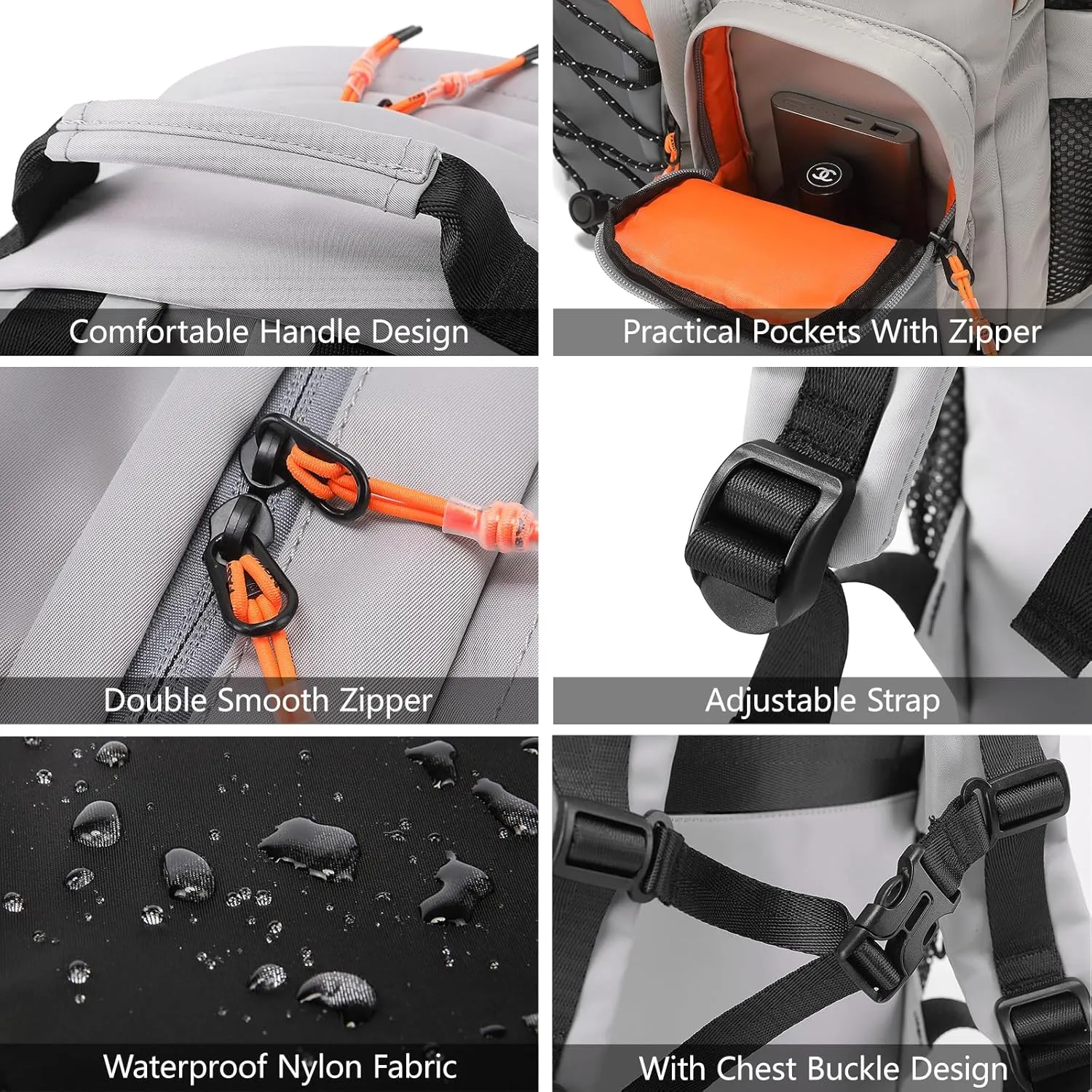 Lightweight Durable College Travel Backpack,25L Daily Casual Bookbag Backpack fit 15.6 Inch Laptop, Water Resistant Work Outdoor Hiking Backpacks With Multifunction Pockets for Men Women
