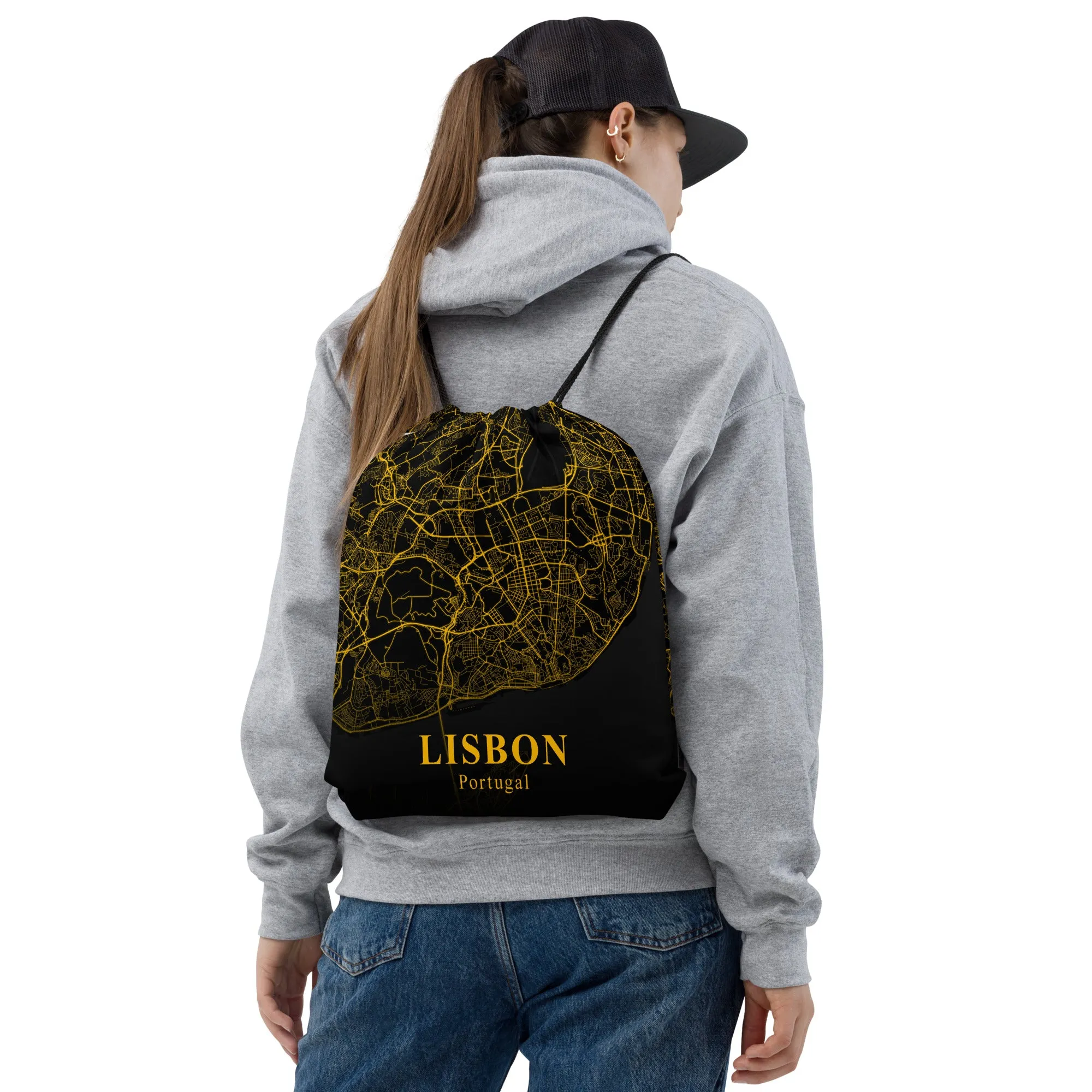 Lisbon, Portugal - Drawstring bag