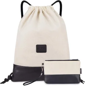 LIVACASA Drawstring Backpack Bag for Men Gym Drawstring Bag