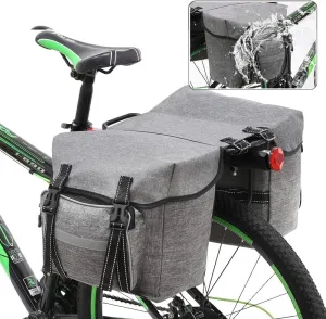 Lixada Bicycle Pannier Bag Waterproof Bike Rear Rack Bag Portable Bike Seat Carrier Bag Road Bike Storage Bag