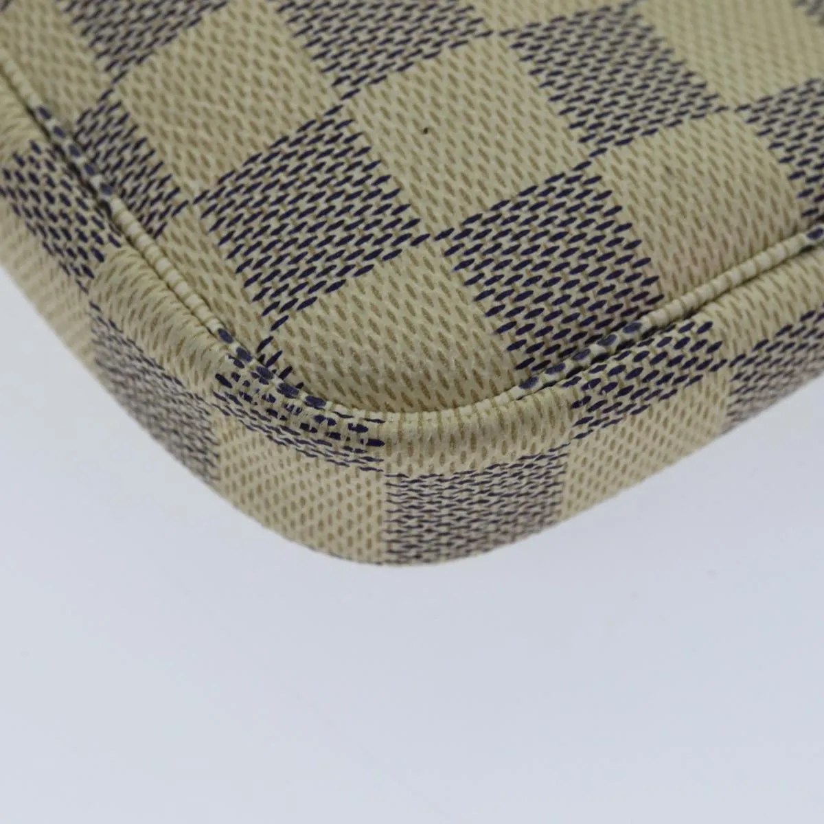 LOUIS VUITTON Damier Azur Mini Pochette Accessoires Pouch N58010 LV Auth 73184