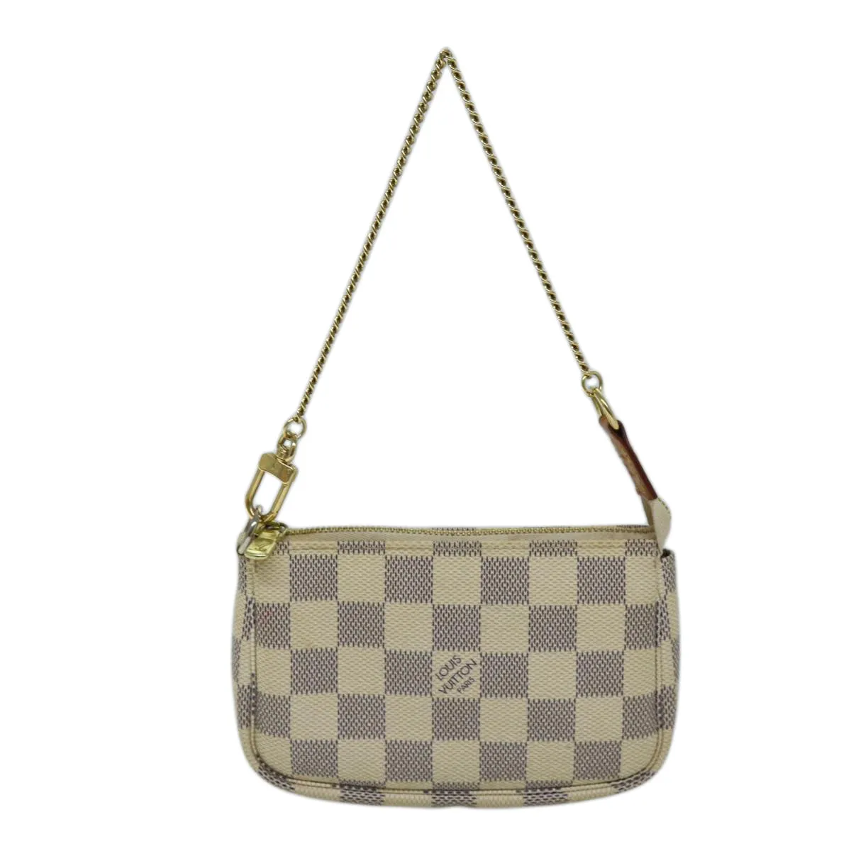 LOUIS VUITTON Damier Azur Mini Pochette Accessoires Pouch N58010 LV Auth 73184