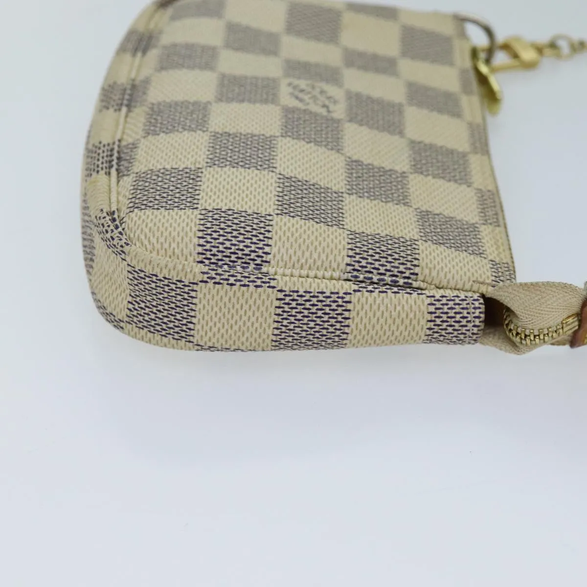 LOUIS VUITTON Damier Azur Mini Pochette Accessoires Pouch N58010 LV Auth 73184