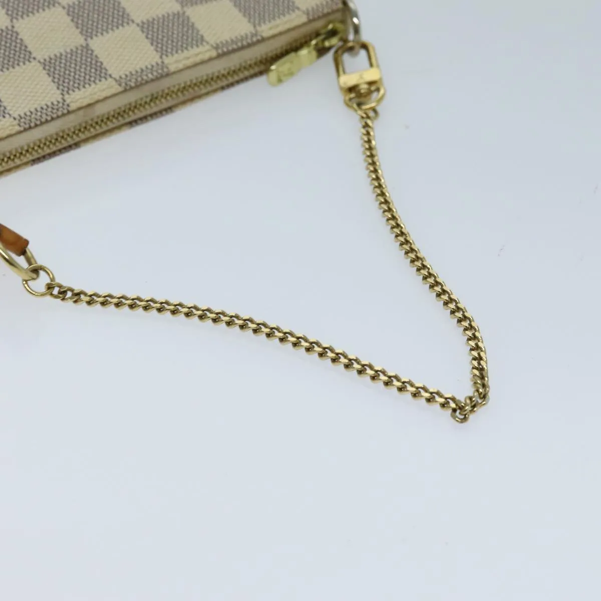 LOUIS VUITTON Damier Azur Mini Pochette Accessoires Pouch N58010 LV Auth 73184