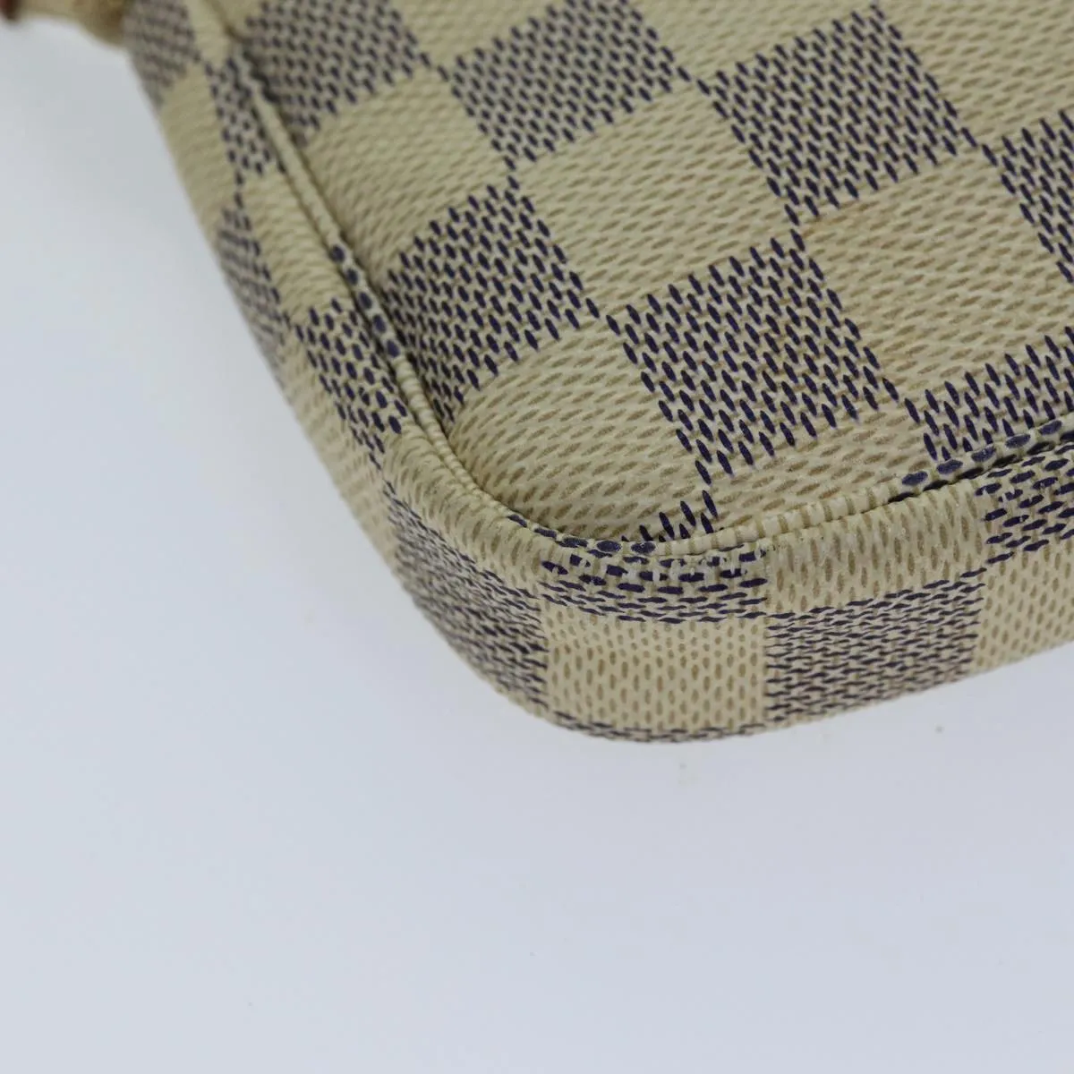LOUIS VUITTON Damier Azur Mini Pochette Accessoires Pouch N58010 LV Auth 73184