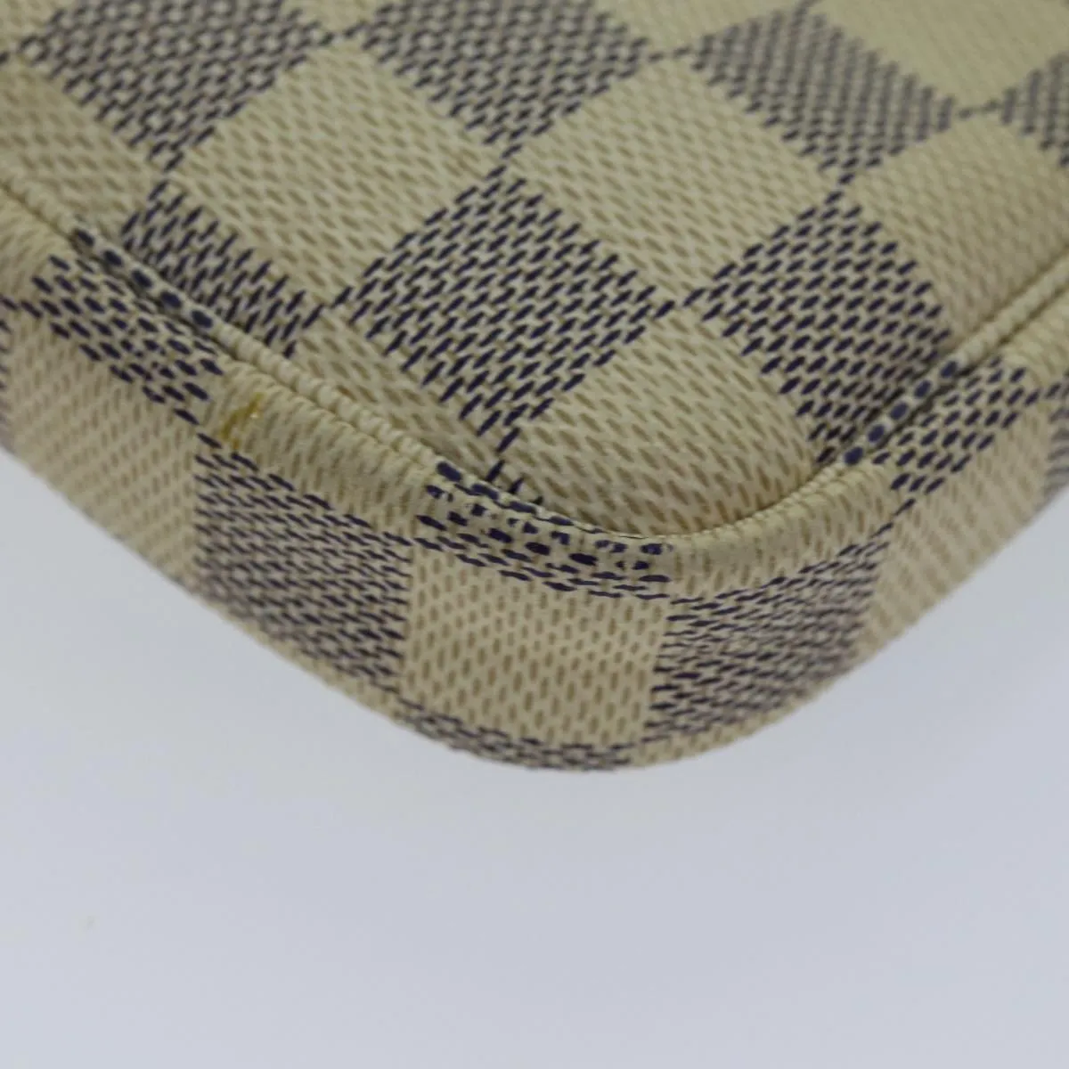 LOUIS VUITTON Damier Azur Mini Pochette Accessoires Pouch N58010 LV Auth 73184