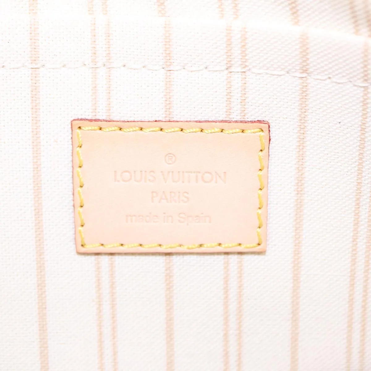 LOUIS VUITTON Damier Azur Neverfull MM Pouch Pouch LV Auth 88330