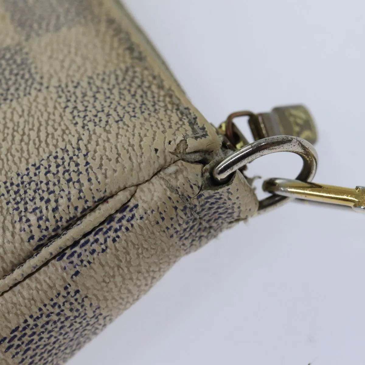 LOUIS VUITTON Damier Azur Pochette Accessoires Pouch N51986 LV Auth 89340