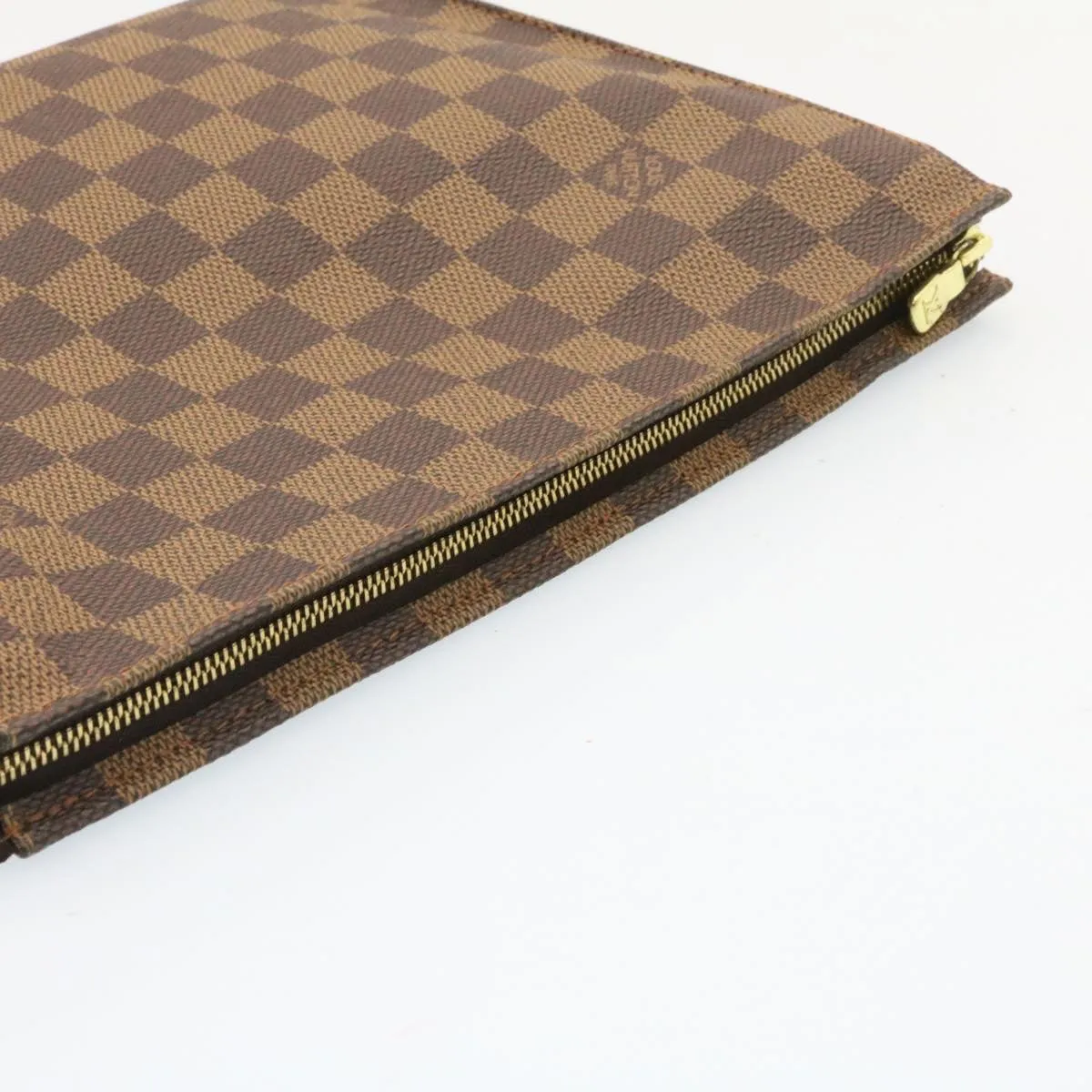 LOUIS VUITTON Damier Ebene Poche Toilette 26 Pouch N47543 LV Auth 26871A