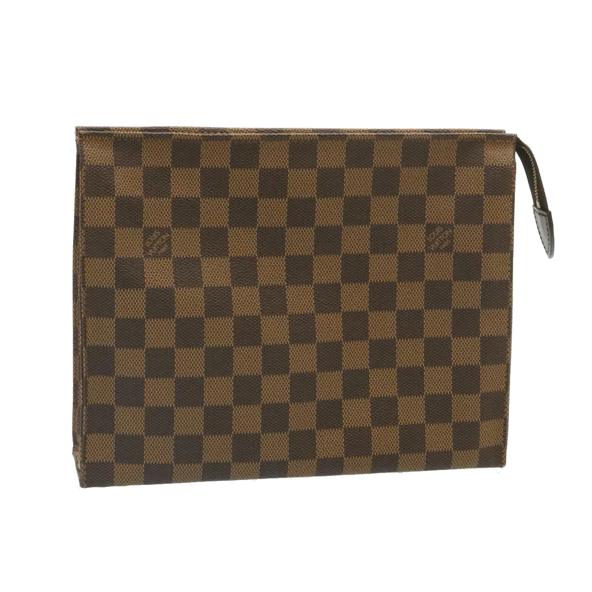LOUIS VUITTON Damier Ebene Poche Toilette 26 Pouch N47543 LV Auth 26871A