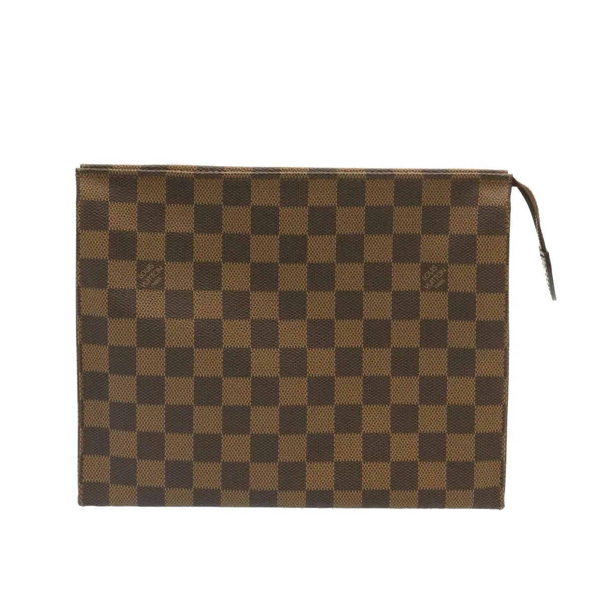 LOUIS VUITTON Damier Ebene Poche Toilette 26 Pouch N47543 LV Auth 26871A