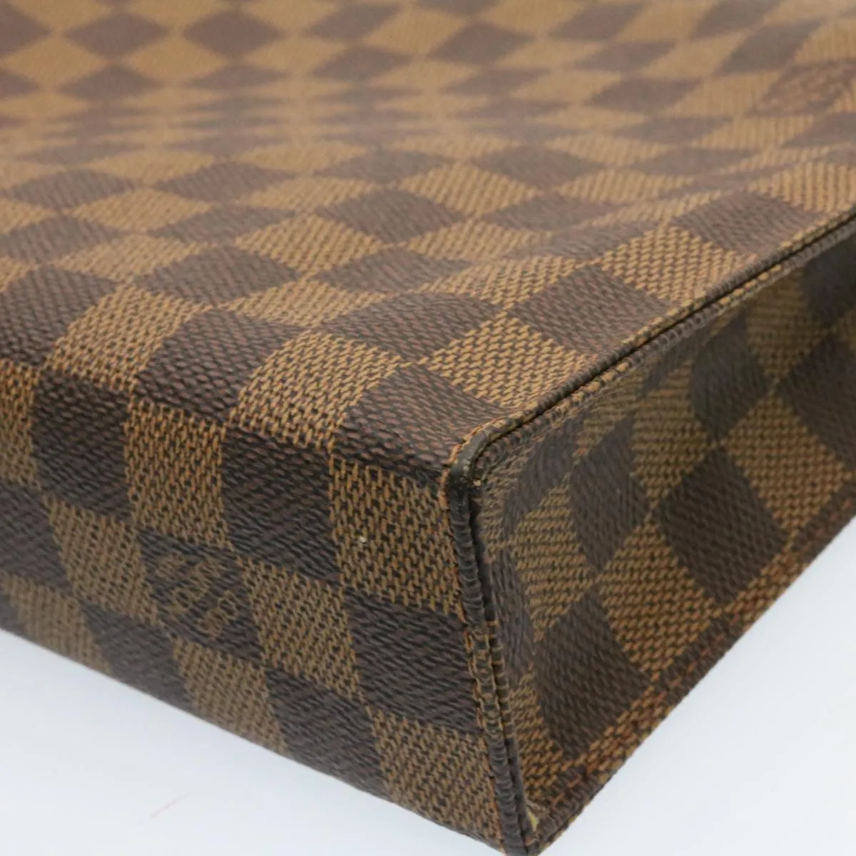 LOUIS VUITTON Damier Ebene Poche Toilette 26 Pouch N47543 LV Auth 26871A
