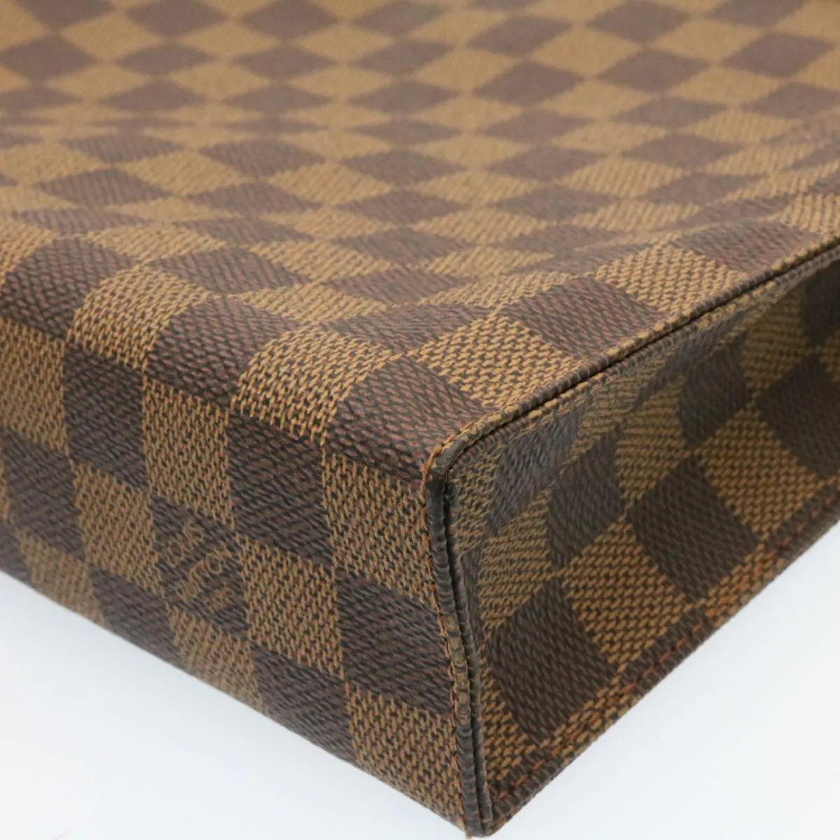 LOUIS VUITTON Damier Ebene Poche Toilette 26 Pouch N47543 LV Auth 26871A