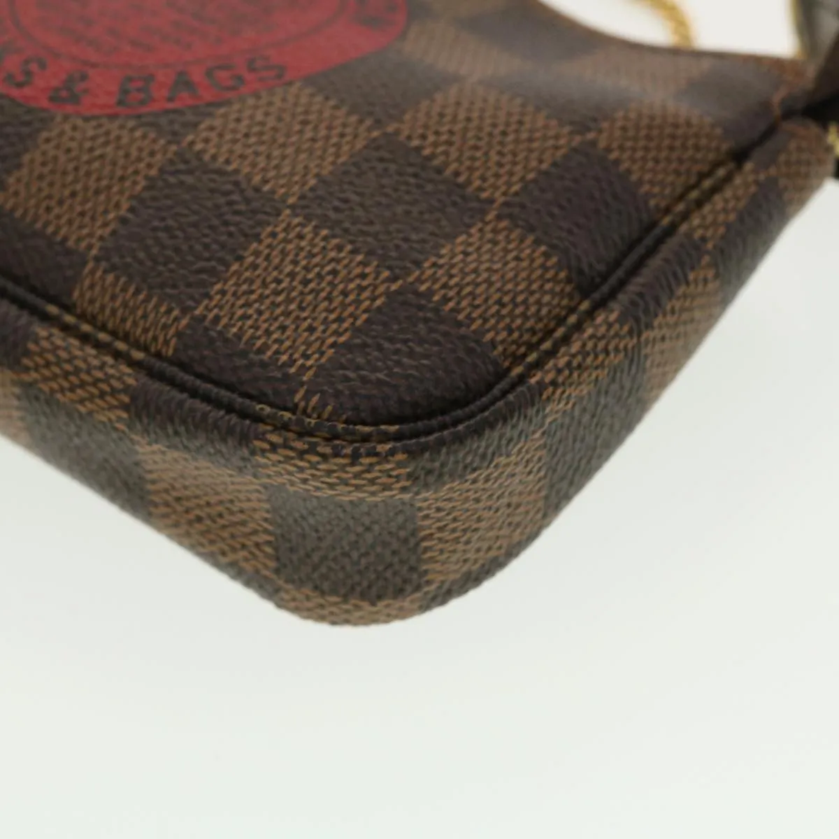 LOUIS VUITTON Damier Ebene T&B Mini Pochette Accessoires Pouch N58011 Auth 39918