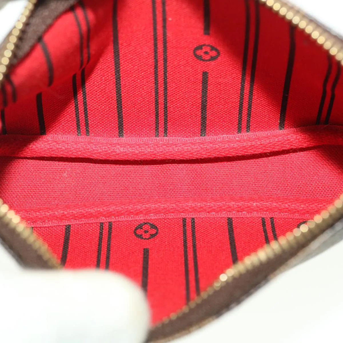 LOUIS VUITTON Damier Ebene T&B Mini Pochette Accessoires Pouch N58011 Auth 39918