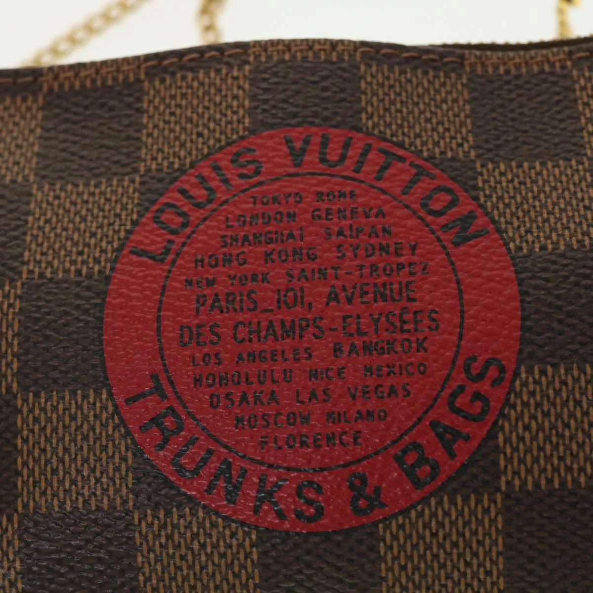 LOUIS VUITTON Damier Ebene T&B Mini Pochette Accessoires Pouch N58011 Auth 39918