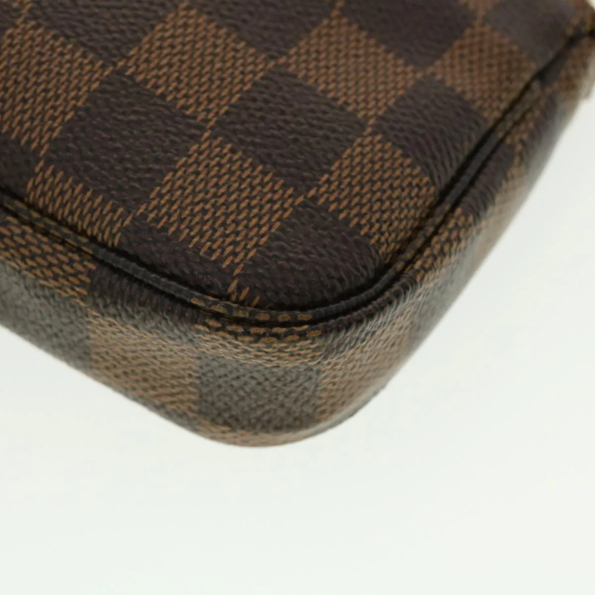 LOUIS VUITTON Damier Ebene T&B Mini Pochette Accessoires Pouch N58011 Auth 39918