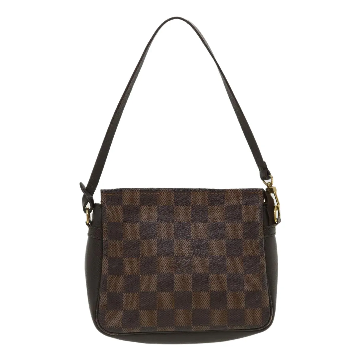 LOUIS VUITTON Damier Ebene Trousse Makeup Hand Pouch N51982 LV Auth 31536