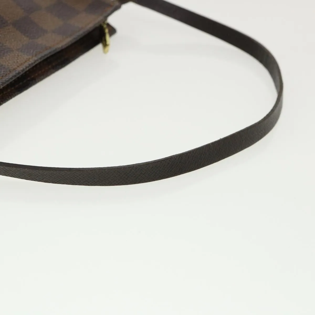 LOUIS VUITTON Damier Ebene Trousse Makeup Hand Pouch N51982 LV Auth 31536