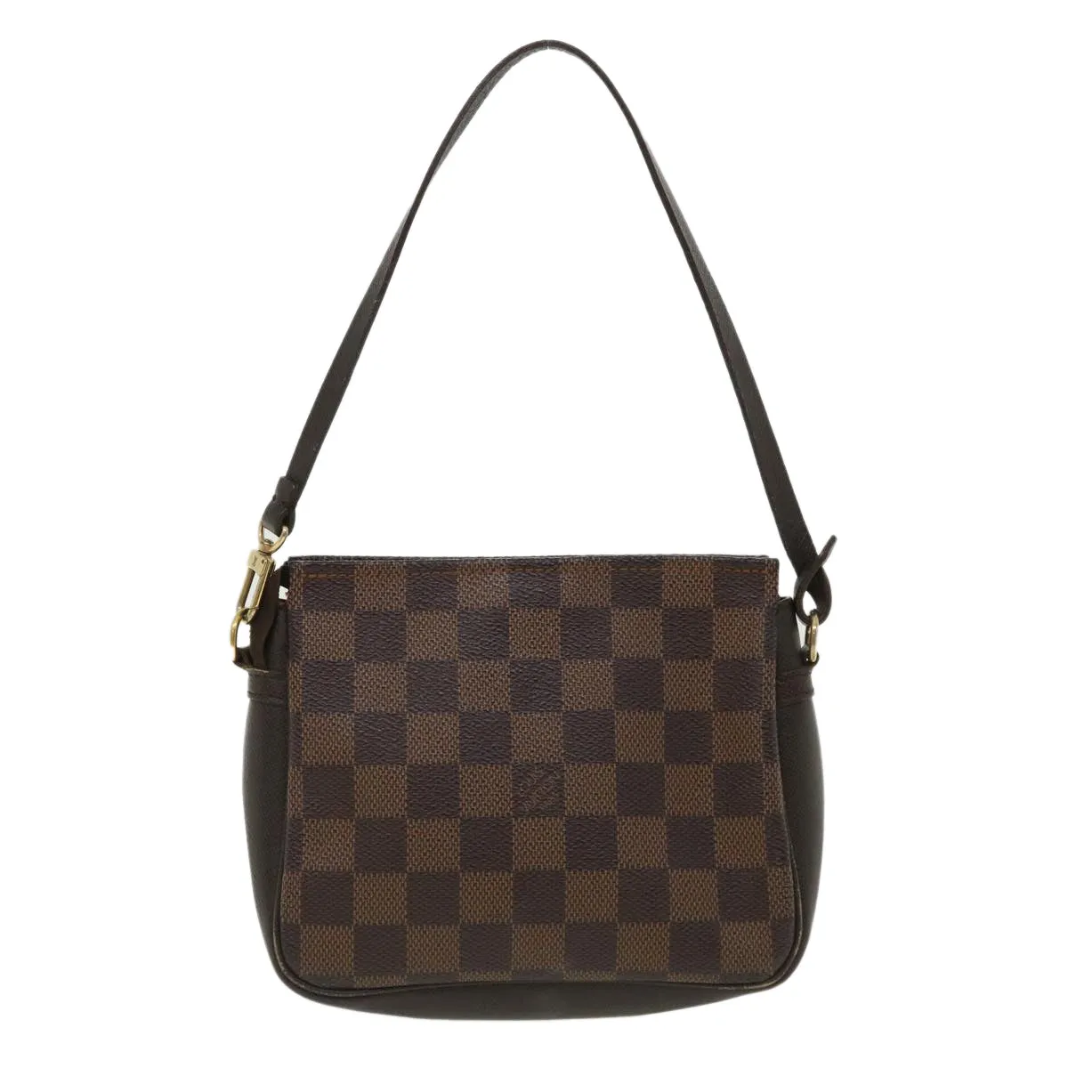 LOUIS VUITTON Damier Ebene Trousse Makeup Hand Pouch N51982 LV Auth 31536