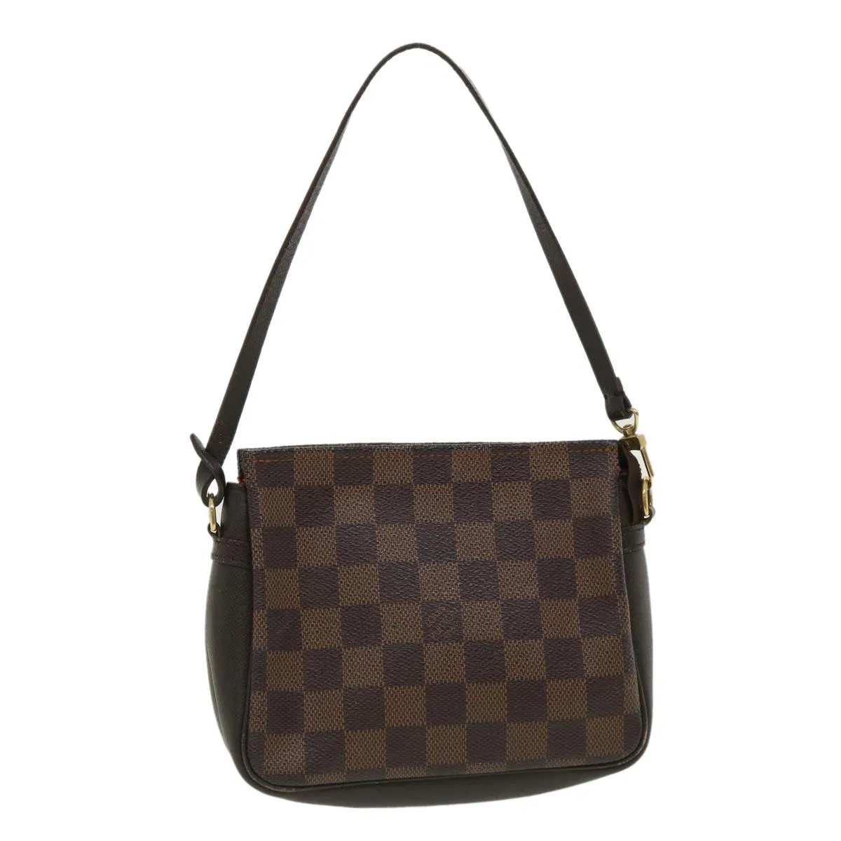 LOUIS VUITTON Damier Ebene Trousse Makeup Hand Pouch N51982 LV Auth 31536