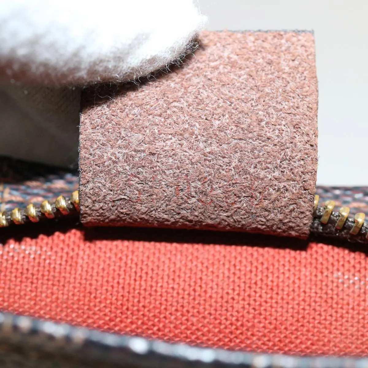 LOUIS VUITTON Damier Ebene Trousse Makeup Hand Pouch N51982 LV Auth 31536