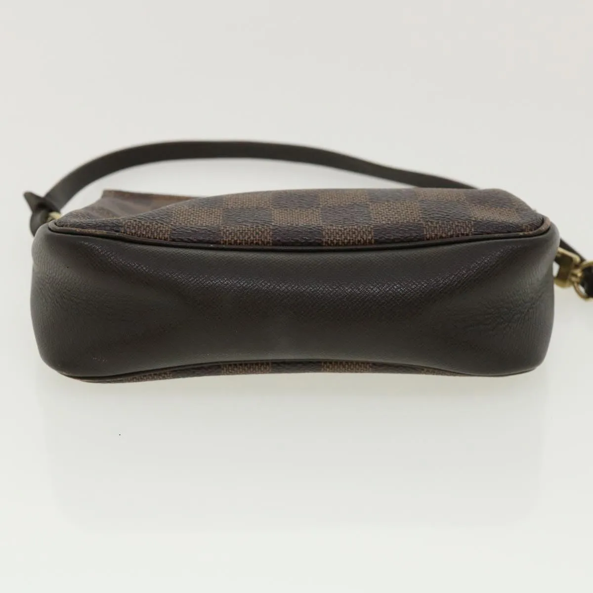 LOUIS VUITTON Damier Ebene Trousse Makeup Hand Pouch N51982 LV Auth 31536