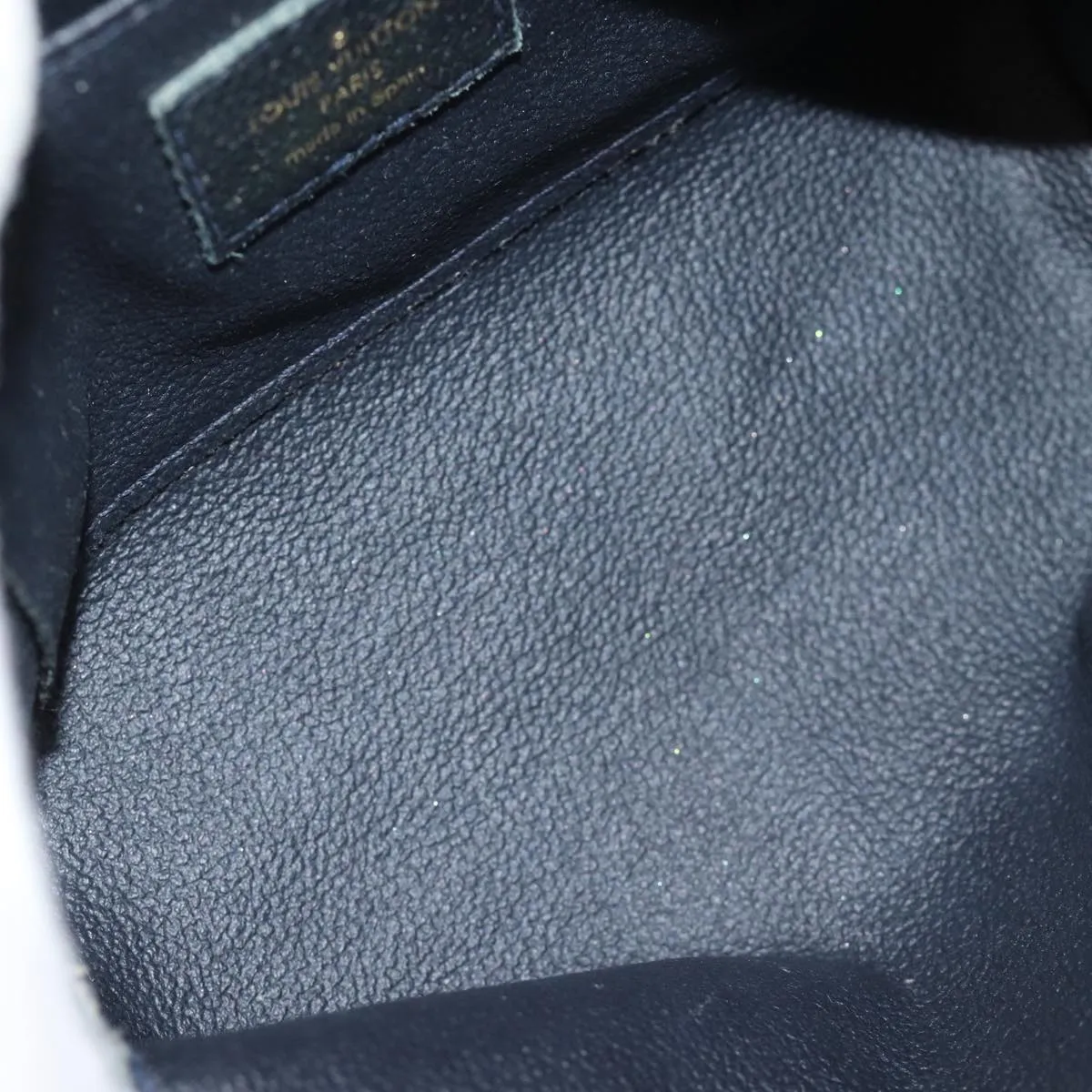 LOUIS VUITTON Empreinte Pochette Cosmetic PM Pouch Navy M69413 LV Auth 75459