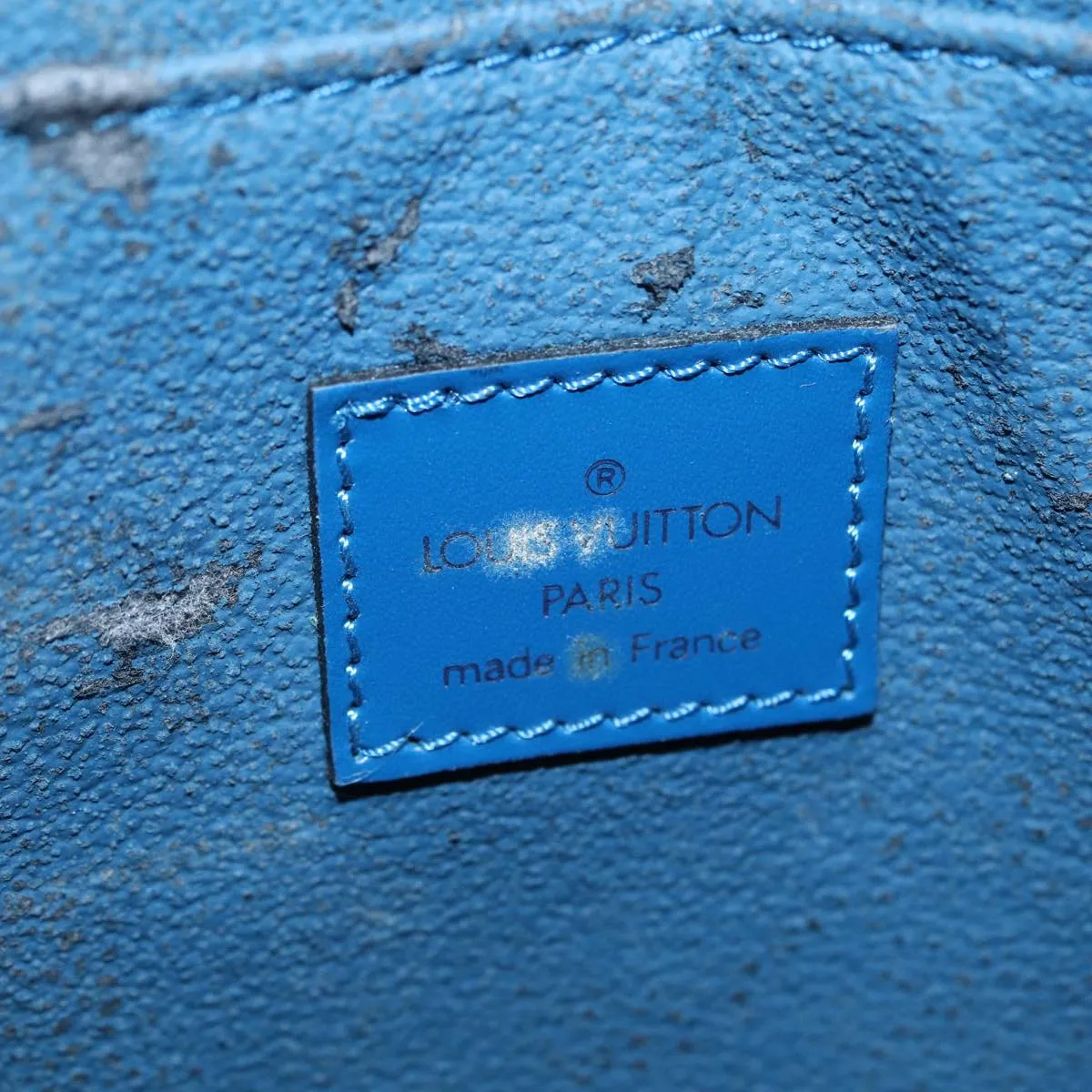 LOUIS VUITTON Epi Dauphine GM Pouch Blue M48435 LV Auth 86993
