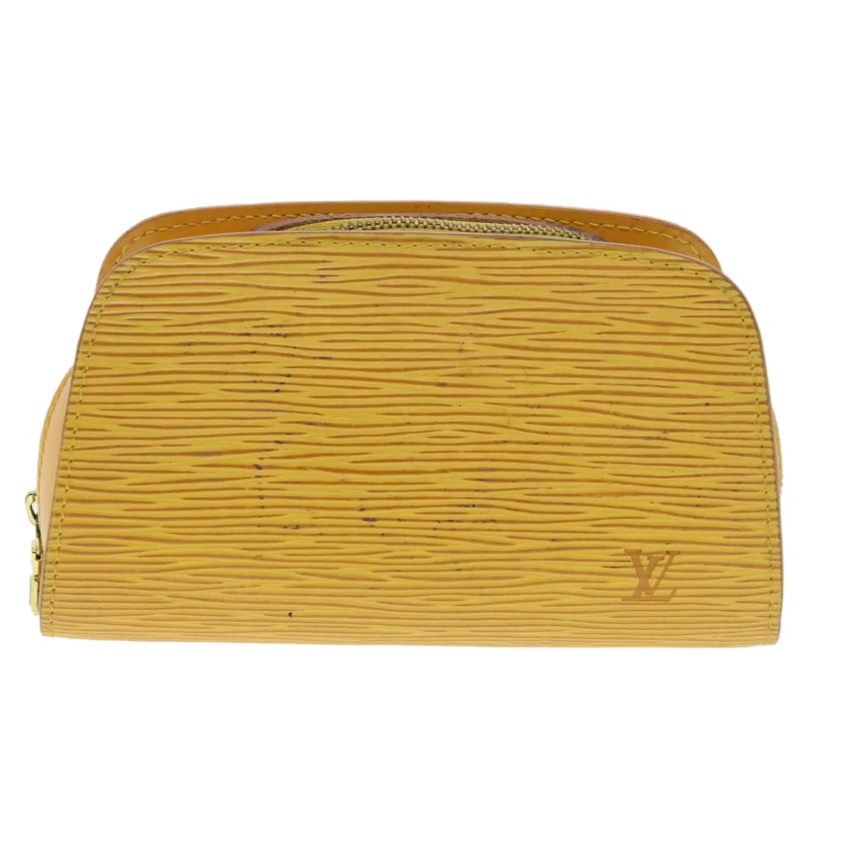 LOUIS VUITTON Epi Dauphine PM Pouch Yellow M48449 LV Auth 33752