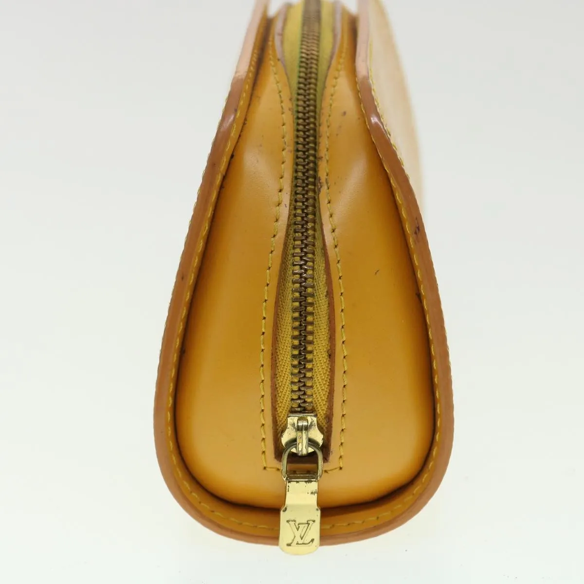 LOUIS VUITTON Epi Dauphine PM Pouch Yellow M48449 LV Auth 33752