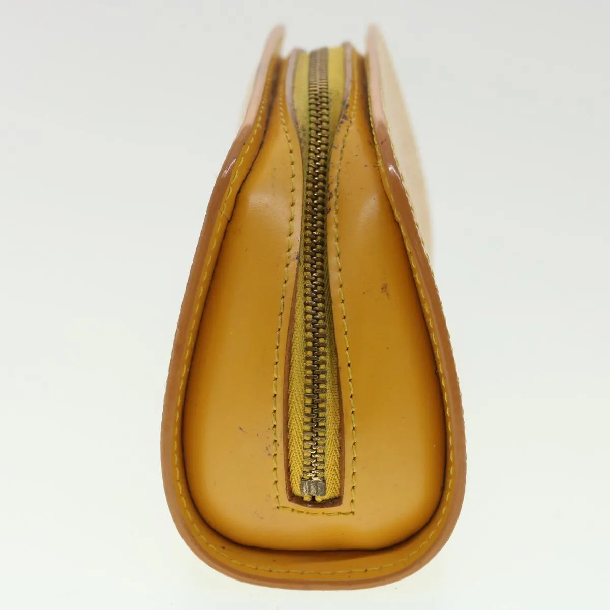 LOUIS VUITTON Epi Dauphine PM Pouch Yellow M48449 LV Auth 33752